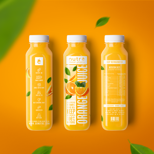 Easy Orange Juice Bottle.. Full Wrap! Design by Rodrigo Vasconcellos