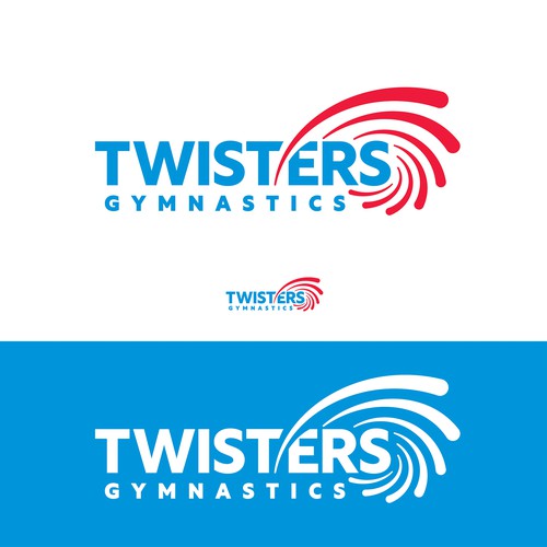 Twister Gymnastics Logo Rebrand - Modern, Exciting, Clean Logo Update for Kids Gymnastics Facility Design by DR Creative Design