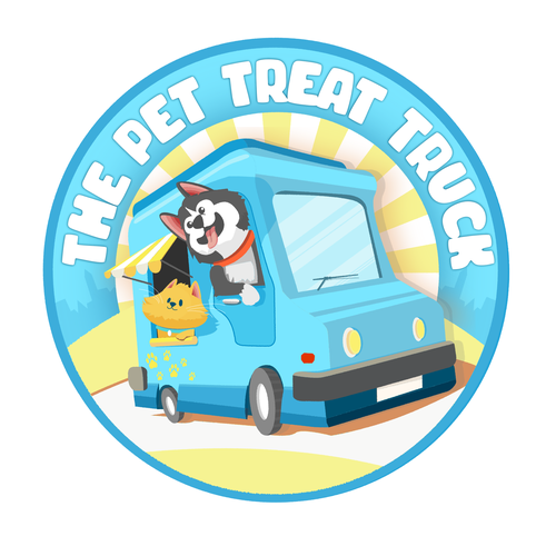 Design a cute/cartoon logo for our dog food truck! Design by m.savanovic