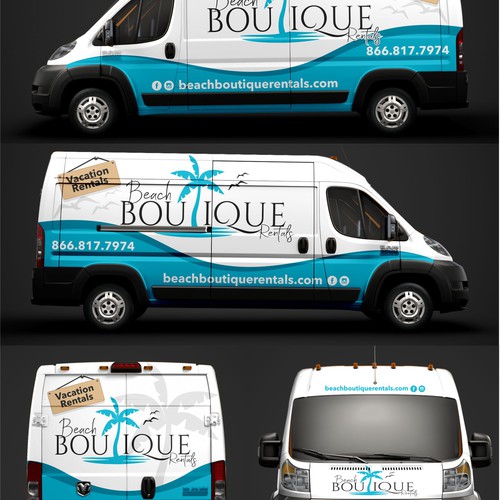 Vehicle Wrap Design for Boutique Vacation Property Rental Management Company on Anna Maria Island Design by SFZ_design