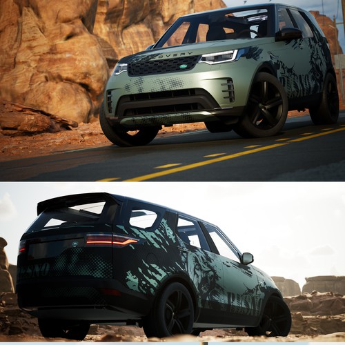 Full Car Wrap Design LandRover Discovery in honor of our late dog Design by J.Chaushev