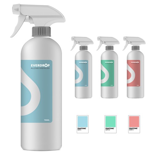 Diseño de Premium Spray Bottle and Packaging for Cleaning Supplies de gs-designs