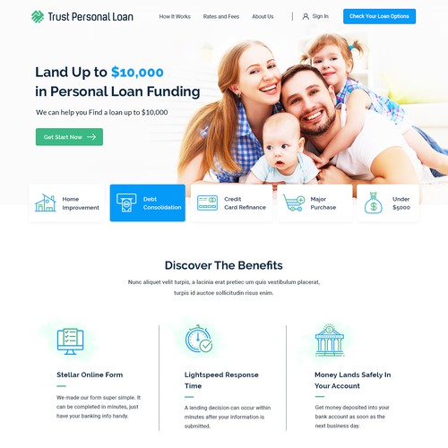 Tribute Personal Loan Design by Gendesign