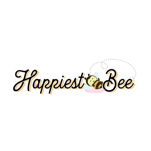 Design a cute, happy logo for Happiest Bee. Design by Neha Madan