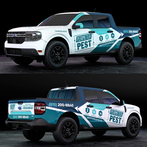 Design Design a modern and simple truck wrap for our pest control company di adelea