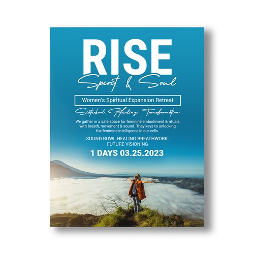 Spiritual Retreat Flyer Design by The Cloud Digital