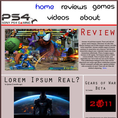 Create a vibrant new web 2.0 look for a PS4 gaming blog! Design by zeek55