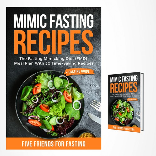 Design a fancy cover+basic layout for an e-book-based recipe book for the new fasting technique FMD Réalisé par iDea Signs