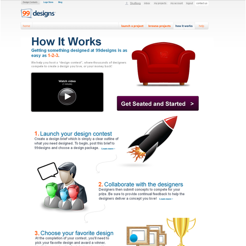 Redesign the “How it works” page for 99designs デザイン by Shinan