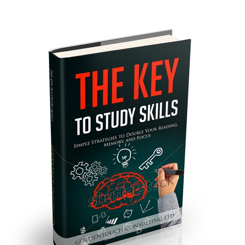 Design di Design a book cover for "The Key to Study Skills:  Simple Strategies to Double Your Reading, Memory, and Focus" book di Pagatana