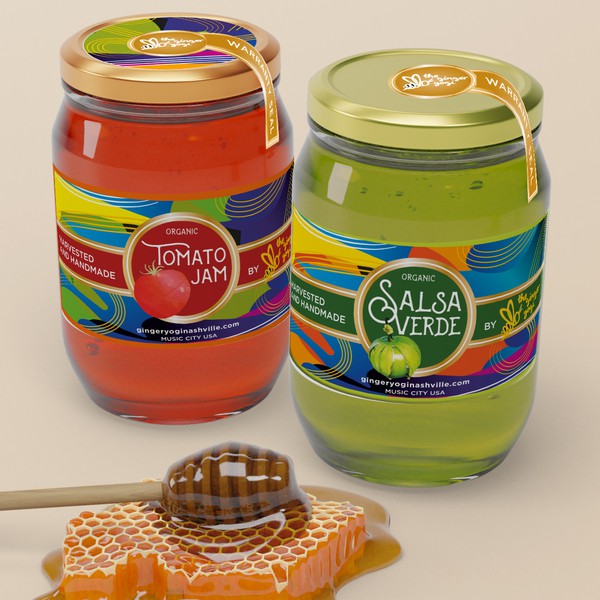 Label for "Salsa Verde" and "Tomato Jam"