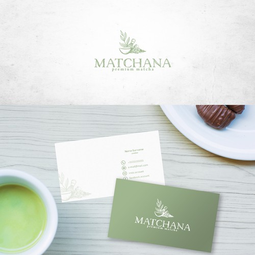 Looking for a Standout Brand Starter Pack to Attract Premium Matcha Enthusiasts for 'Matchana' Design by ne_padamo