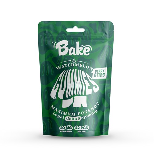 FUN MUSHROOM GUMMIES POUCH FOR 21+ Design by CREA CO