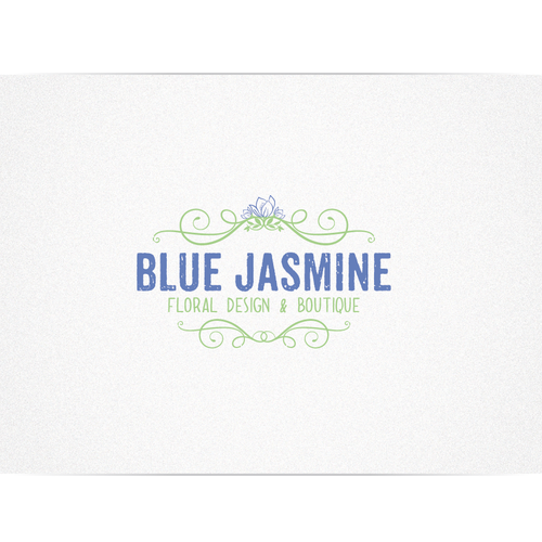 LOGO & BUSINESS CARD DESIGN FOR BLUE JASMINE LLC FLORAL DESIGN AND BOUTIQUE Design by Cit