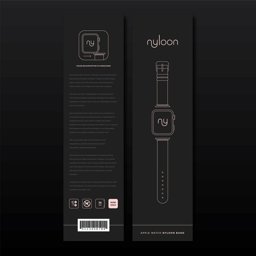 Packaging Design for custom made watch bands Design by ZecuroX