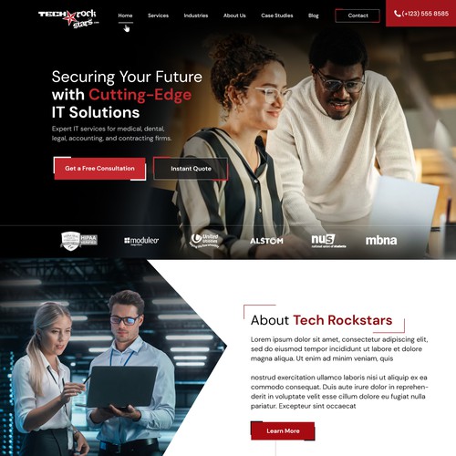 Cutting-Edge Website Design for Premier MSP/MSSP - Tech Rockstars, Inc Design by pb⚡️