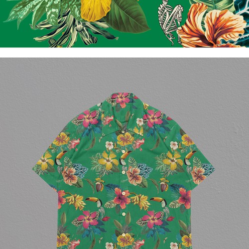 Tropical Fabric Print - Textile Designers & Illustrators Los Angeles fashion brand needs your designs Design by Simeo