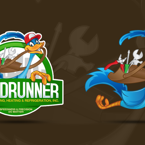 logo for Roadrunner Air Conditioning, Heating & Refrigeration, Inc. Design by Aga Ochoco