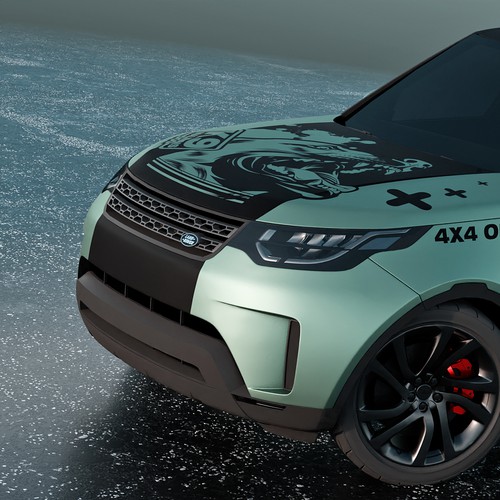 Full Car Wrap Design LandRover Discovery in honor of our late dog Design by adelea
