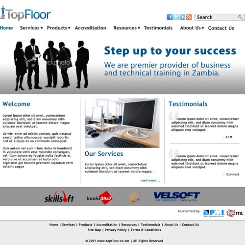 website design for "Top Floor" Limited Design by Joseph Manasan