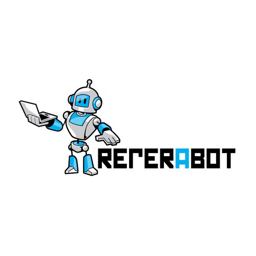 Robot Character/Mascot for Refer-A-Bot Company Design by Custom Logo Graphic