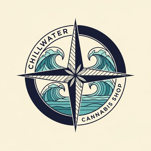 Chillwater Cannabis Shop Logo - Calm the Noise, Find Your Better Design by Kavinda Malaka