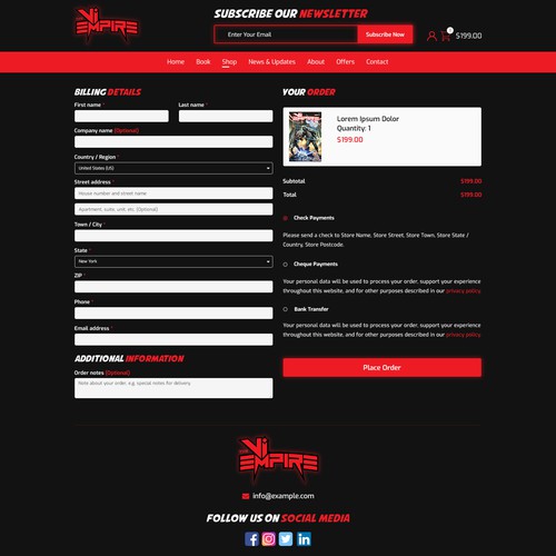 Comic Book Website Design by Factotum Designs