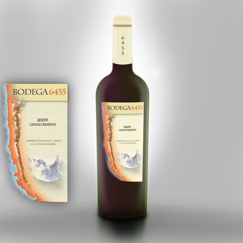 Chilean Wine Bottle - New Company - Design Our Label! Diseño de Tom Underwood