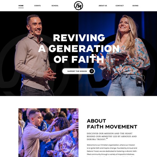 Designs | Design a attractive website for Faith Movement! Really clear ...