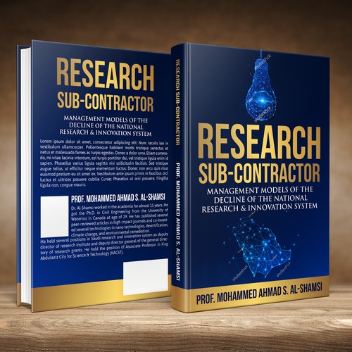 Book Cover Design Suitable for innovation and Research Diseño de studio02
