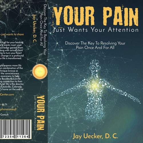 Book cover: pain is bound up, intelligent energy that, once catalyzed, becomes the fuel for our growth and healing. Design by SlabZero