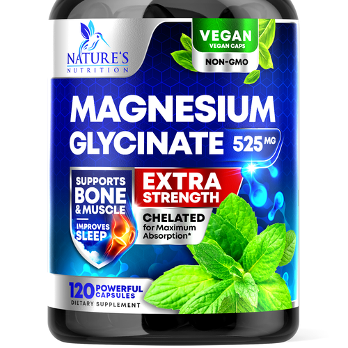 Natural Magnesium Glycinate Design needed for Nature's Nutrition Design by rembrandtjurin