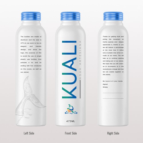 Water bottle design!! Lets be disruptive and elegant Design by Creative- Jiniya.
