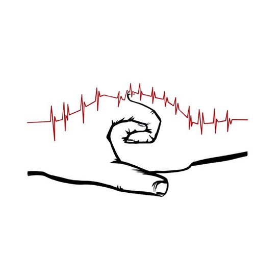 Tattoo of interlocked hands - symbolic of connection Design by p licali