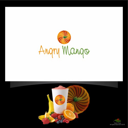 Help me create an eye catching ice cream and juice shop logo, something