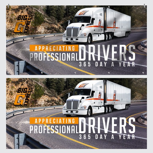 Banner for National Truck Driver Appreciation Week Signage contest