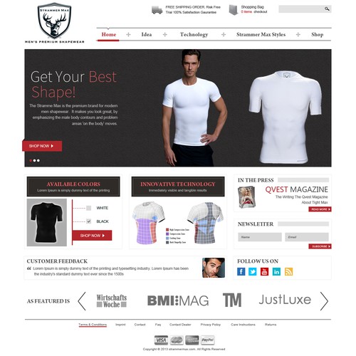 Web page design contest entry by Obizzy