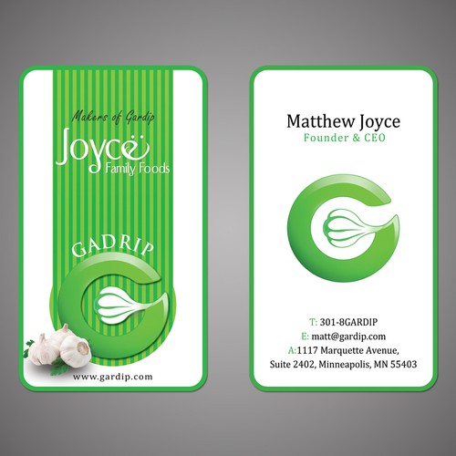 New stationery wanted for Joyce Family Foods Ontwerp door Cole.