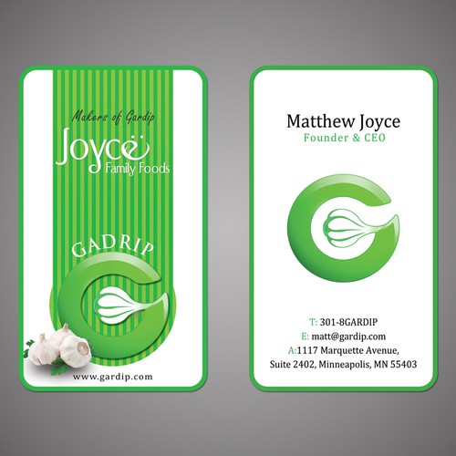 New stationery wanted for Joyce Family Foods デザイン by Cole.