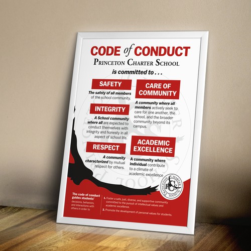 Code Of Conduct Sign Signage Contest 99designs