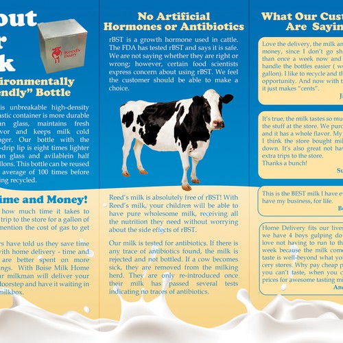 Dairy.Fresh Produce Home Delivery Flier Print or packaging design contest
