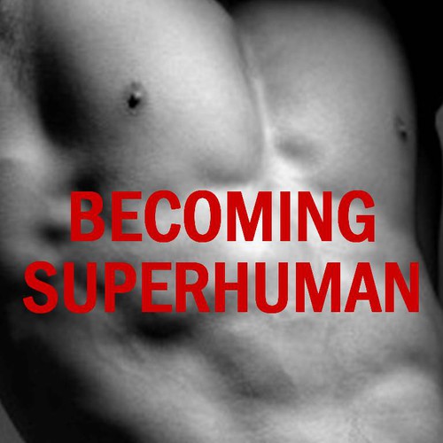 "Becoming Superhuman" Book Cover Diseño de Gerry Hemming