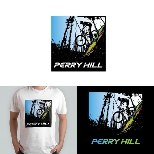 Mountain Bike Trail T Shirt Design Design by designdesignation