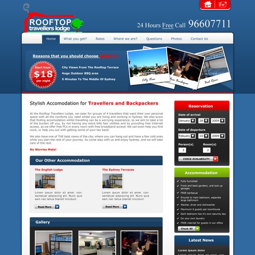Backpacker website needs a fresh look Design by SawCyber