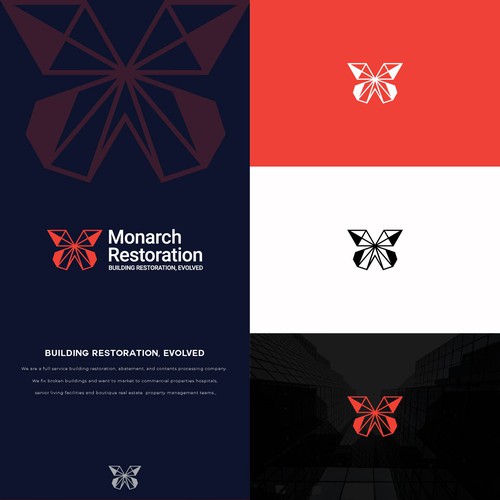 Design a modern clean logo package for a restoration company Design by Danny A