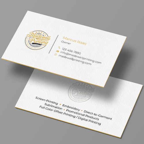 Business Card for a Custom Clothing/Product Business Design by Xclusive16