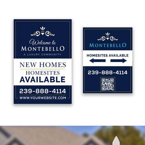 Upscale and Sophisticated New Homes for Sale - Signage Design by GraphicVersa