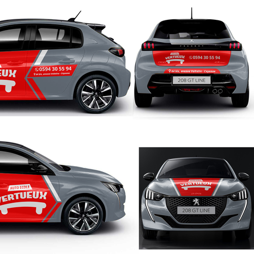 Simple Classy car design for a company that teach people how to drive Design by theANUNGs