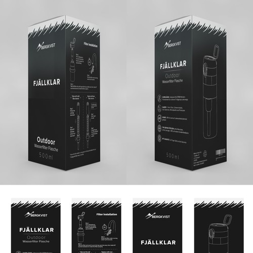 Design di [HOT] - LONG TERM - Packaging Design for Outdoor Water Filter Bottle 500ml di LiloMagic