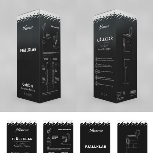 [HOT] - LONG TERM - Packaging Design for Outdoor Water Filter Bottle 500ml Design by LiloMagic